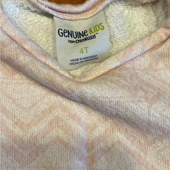 4T Pink Chevron Terry Cloth-like Dress - Picture 3 of 4